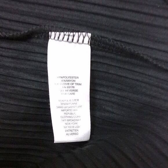 Tahari Solid Black Elastic Waist V-Neck Sleeveless Pleated Maxi Dress Size‎ M - Picture 13 of 14